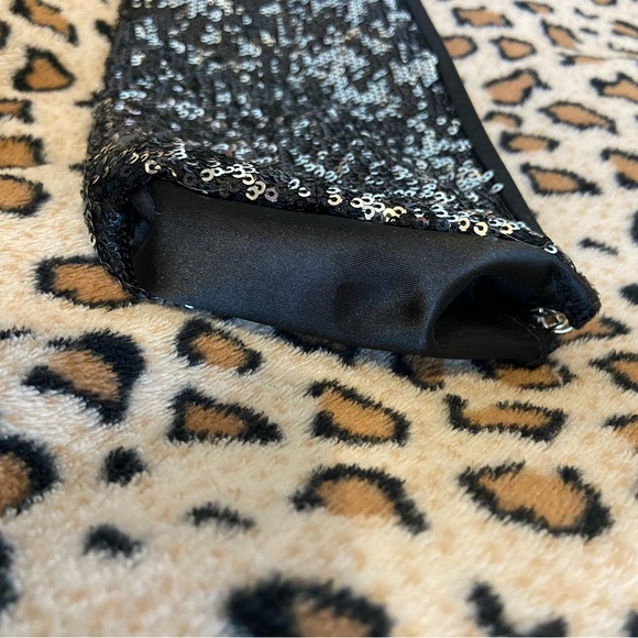 Victoria's Secret Black and Silver Sequin Cosmetic Bag - Picture 3 of 14